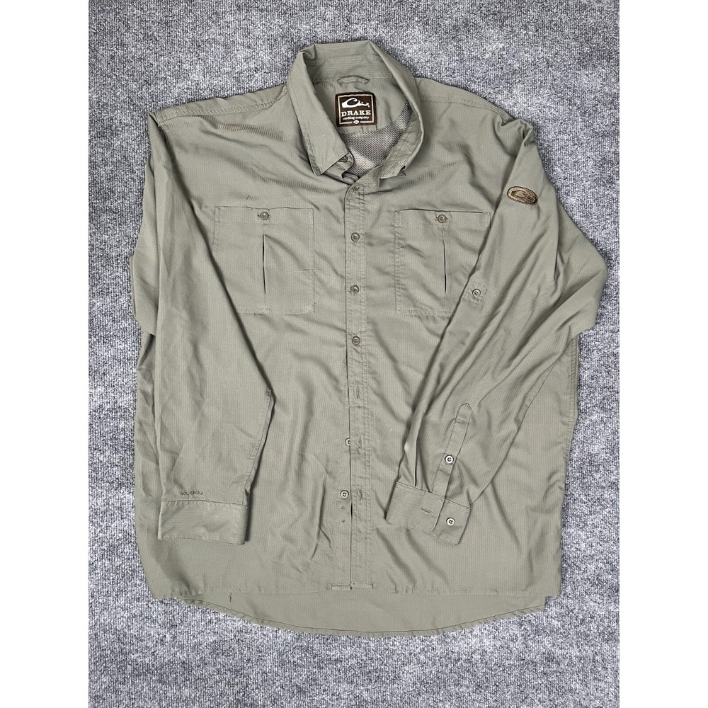 DRAKE CLOTHING COMPANY MENS LONG SLEEVE SHIRT SIZE XL FISHING/HUNTING‎